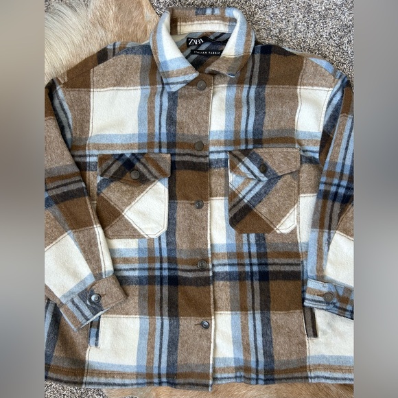 ZARA women’s wool blend oversized shacket size XL - Picture 7 of 13